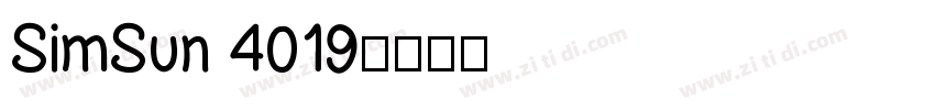 SimSun 4019字体转换